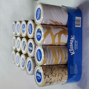 FOUR 4 Pack Kleenex On the Go Perfect Fit Tissues - Fit In Car Cup Holder